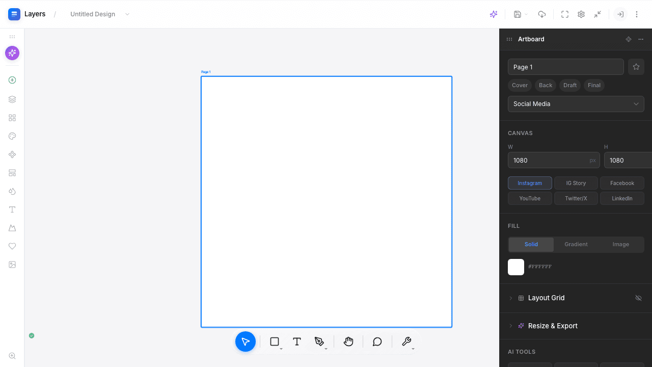 Layered Editor canvas